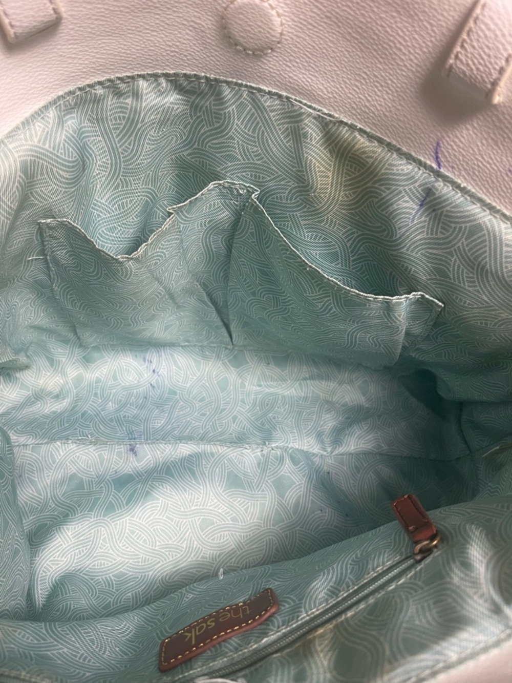 The SAK synthetic White Floral Print Tote Bag - Elegant Everyday Carry - Picture 9 of 10